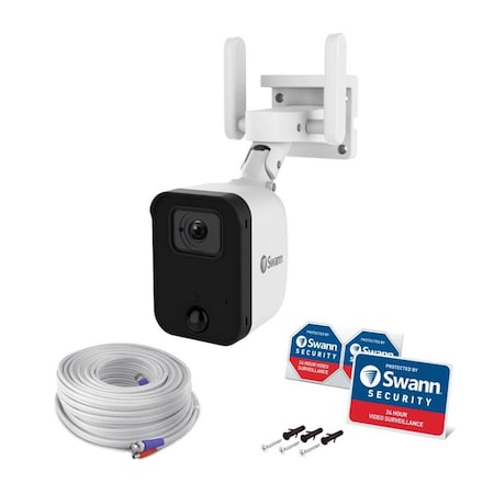 Swann Fourtify Plug-in Indoor & Outdoor Black & White Wi-Fi Security Camera 5039038